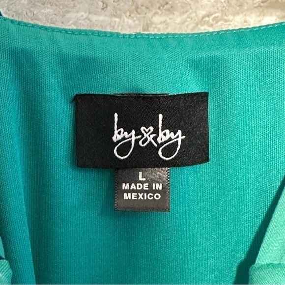 Nwt Green Flower Floral‎ Print Dress Size Large - Picture 2 of 5